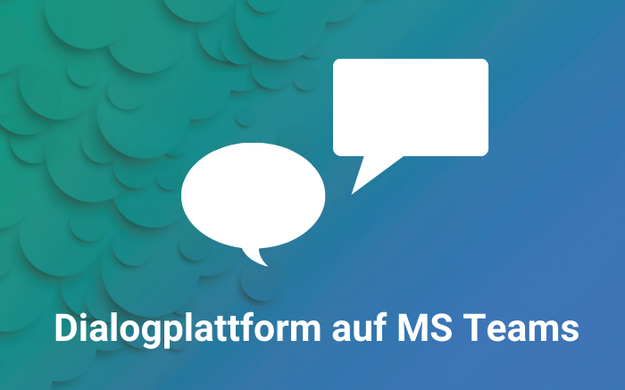 Sprechblasen mit Schriftzug Dialogplattform