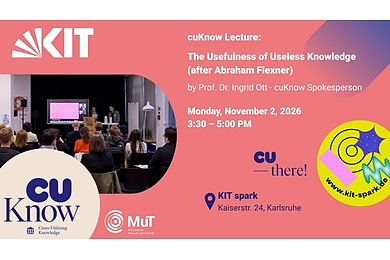 Vortragsankündigung "The Usefulness of Useless Knowledge" mit Prof. Dr. Ingrid Ott