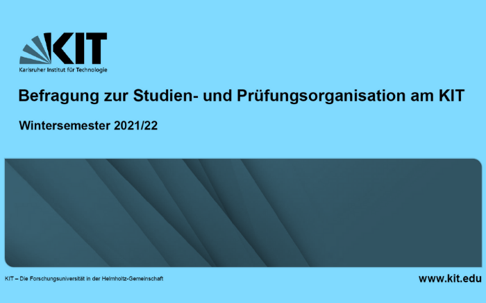 Überschrift "Befragung zur Studien-und Prüfungsorganisation am KIT"